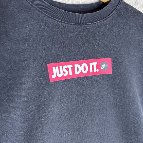 Nike Just Do It Sweatshirt Pullover Crew Neck Graphic Logo XL - Picture 2 of 6